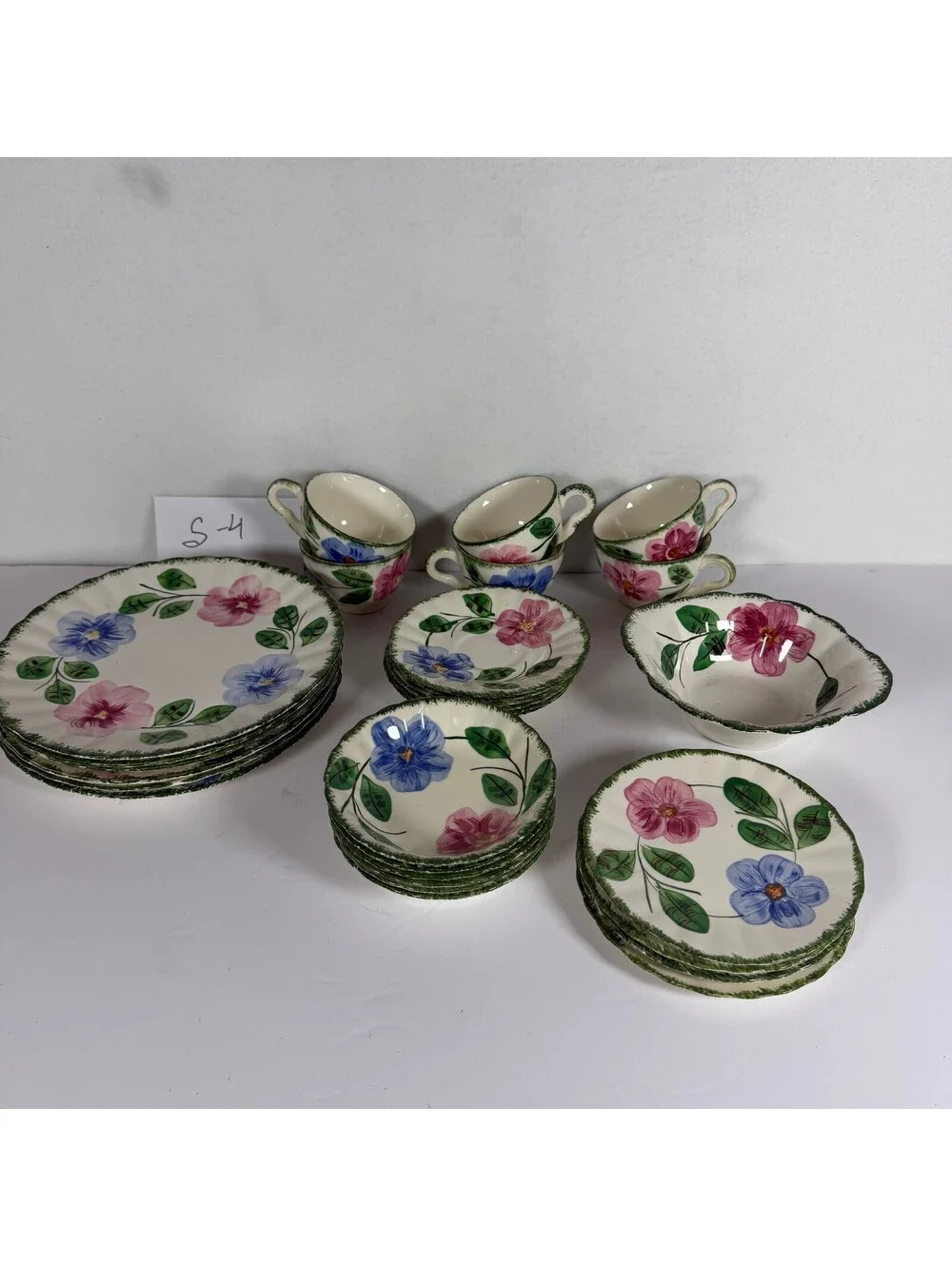 Vintage Blue Ridge Southern Potteries 10K Floral Dinnerware Set 29 Pieces